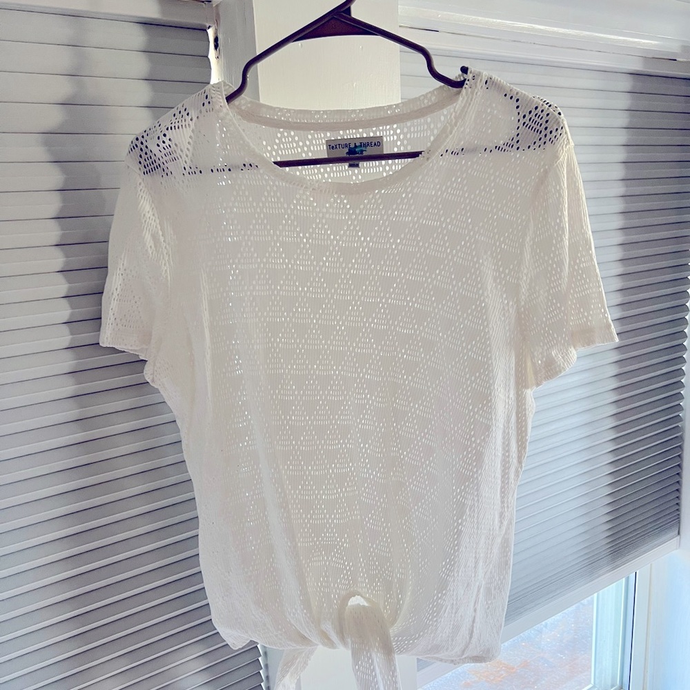 Madewell White Tie T-Shirt
